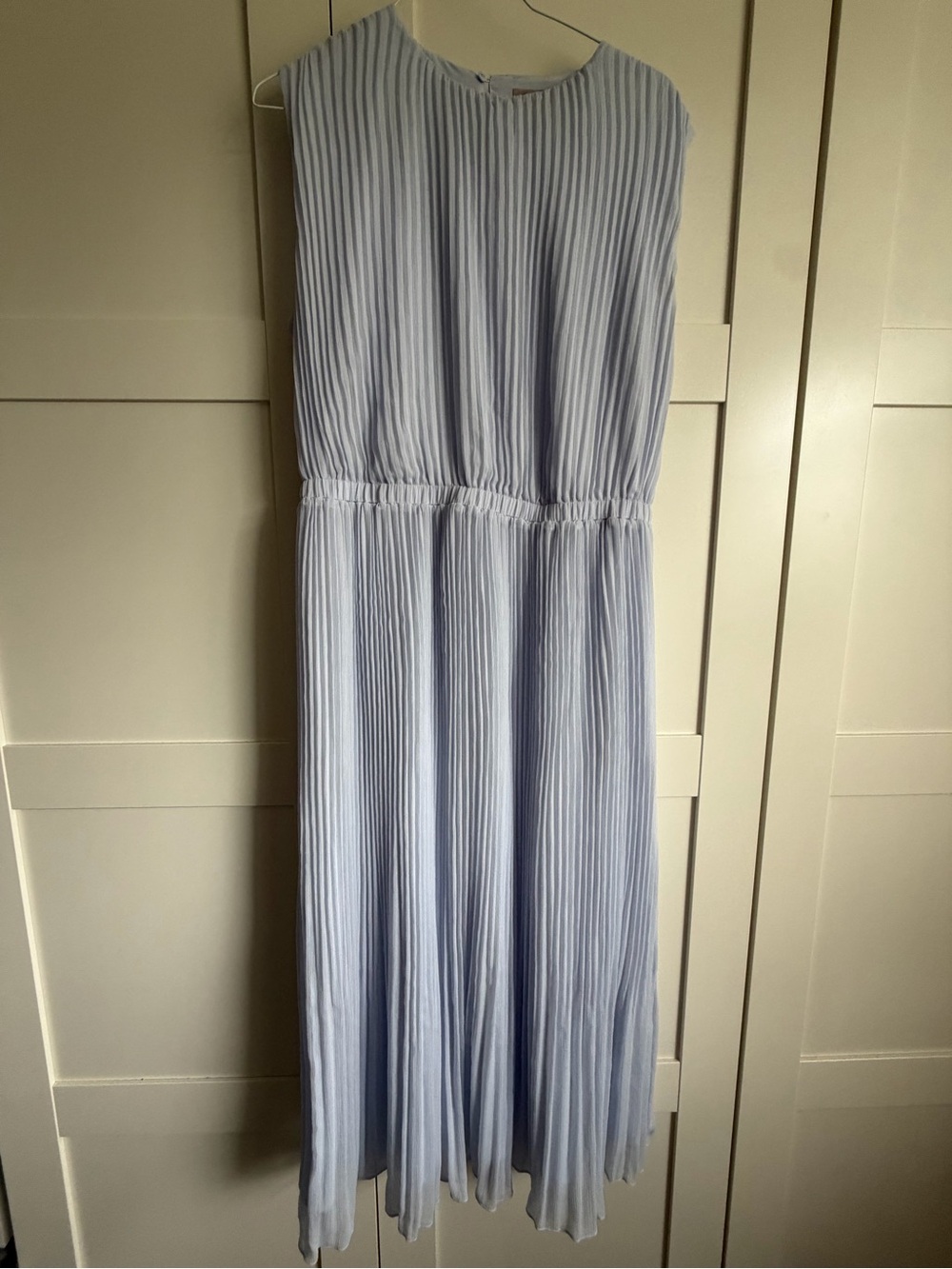 H&M Light Blue Pleated Maxi Dress